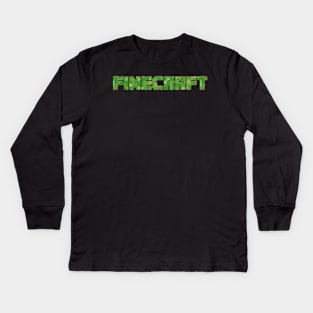 Minecraft Parody Finecraft Kids Long Sleeve T-Shirt